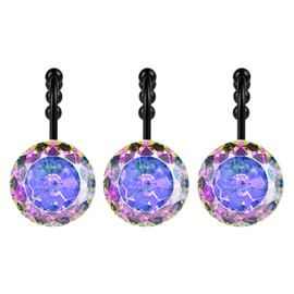 Sunlit Rustic Decorative Shower Curtain Hooks, Brown Owl Animal Shower Curtain Rings with Black Hooks, Cabin Shower Curtain Hooks, Resin, Farmhouse Bathroom Decoration, Set of 12