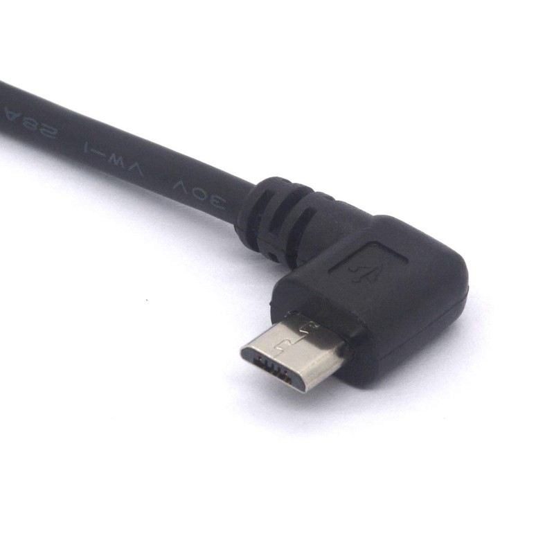 PIIHUSW Mini USB Female to Micro USB Left Cable Cord