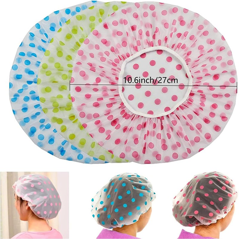 3pz Gorra de Baño Impermeabile Gorros de Ducha para Mujer,
