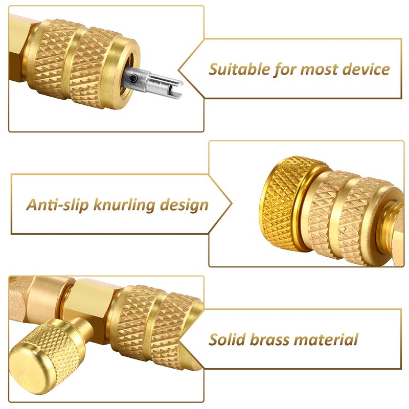 Mudder HVAC Valve Core Remover Installer Tool with Dual Size