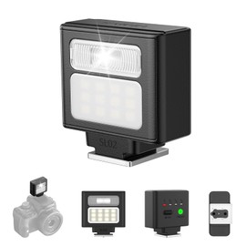 ULANZI SL02 Mini Flash Speedlite with Video Light, GN8 6500K Camera Mini Flashlight for Canon Fuji Sony Nikon and Othe SLR Digital Cameras, 4 Power Levels Camera Flash Speedlight NOT Fit Sony ZV -1F