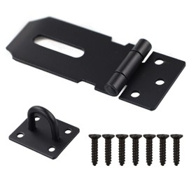 Door Padlock Hasp, 3 Inch Stainless Steel Padlock Hasp and Staple Shed Lock Hasp Shed Door Latch Heavy Duty Gate Lock Latch Security Hasp and Staple for Door Window Cabinet Pet Cage Crate