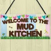 RED OCEAN Welcome Mud Kitchen Home School Garden Outdoor Hanging