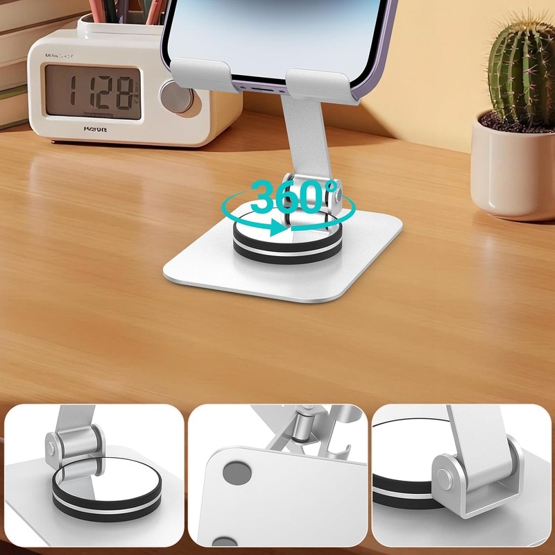 Hianjoo Soporte para Celular Ajustable de Aluminio Soporte de Escritorio