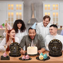 96PCS 30th Birthday Plates and Napkins Party Supplies 30th Birthday Decorations for Women Men 30th Anniversary Decorations Cheers to 30 Years Vintage 1995 Tableware Sets Serve 24 Guests