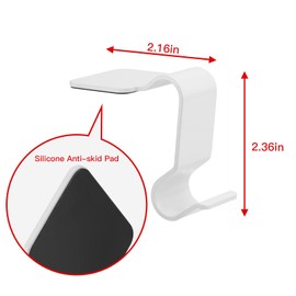 Christmas Stocking Holders for Mantel Set of 4, No-Slip Christmas Stocking Clips Stocking Hanger Hooks For Christmas Decorations, Lightweight Stocking Holders Clip For Fireplace Counter Window (White)