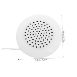 jojofuny 2pcs Portable Mini Speaker with Jack for Pillow Music Enjoyment for Travel and Sleeping Compact Design for Cd Players White Color