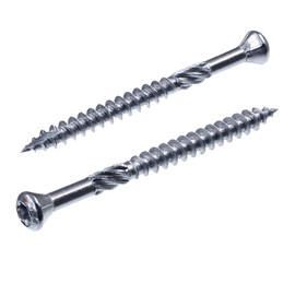 SECCARO Decking Screws 4.5 x 60mm A4 Stainless Steel Wood Screw with Cut Tip and Cutting Notch, TX/Hexalobular Socket (Pack of 200)