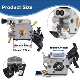 ZAMDOE C1M-EL37B Carburetor with 544080802 Air Filter Kit for Husqvarna 445 445E 450 450E for Jonsered CS2245, CS2245S, CS2250S for Craftsman Gas Chainsaw Parts Carb Replace 506450401 531215601