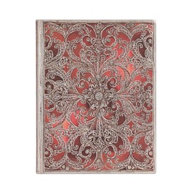 Garnet (Silver Filigree Collection) Ultra Unlined Softcover Flexi Journal: Flexi Softcover, 100 gsm, Ribbon Marker, Memento Pouch, Elastic Closure