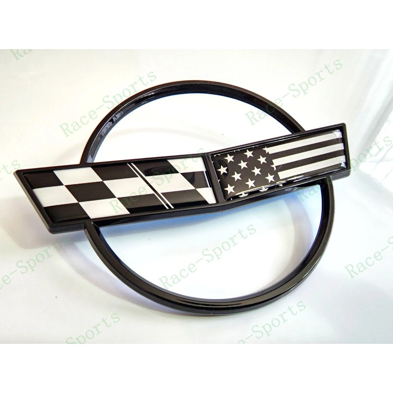 AUTO 2PC Black Front Nose Rear Gas Lid Cross US