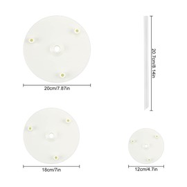 Jagowa 12Pcs Cake Dowel Rods Set, White Plastic Cake Support Rods, 3Pcs Cake Boards and 9Pcs Cake Stand Sticks for Tiered Cake Construction Supporting