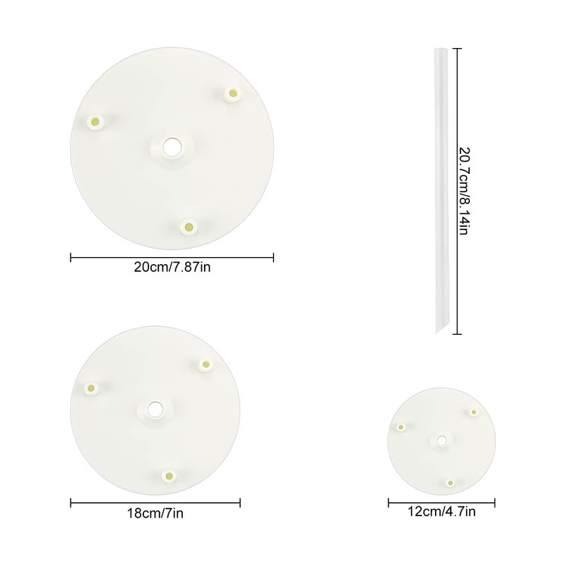 Jagowa 12Pcs Cake Dowel Rods Set, White Plastic Cake Support