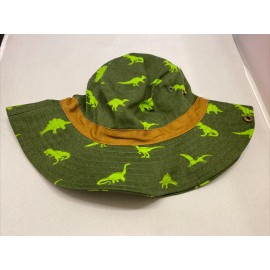 Wonder Nation Boys Sun Hat Bucket One Size Green Dino Print