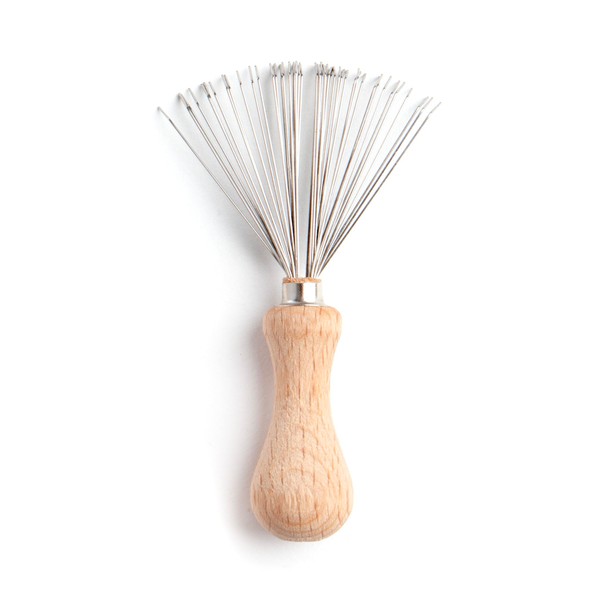 Brush Cleaner Rake with Beech Wood Handle, Made in Germany