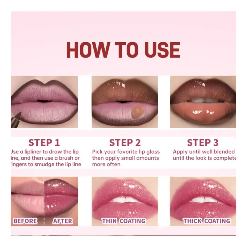 Set De Delineador Labial Y Pintalabios Maquillaje De Larga