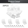 MroMax 20PCS Plastic Corner Braces White L Bracket Shelf Closet