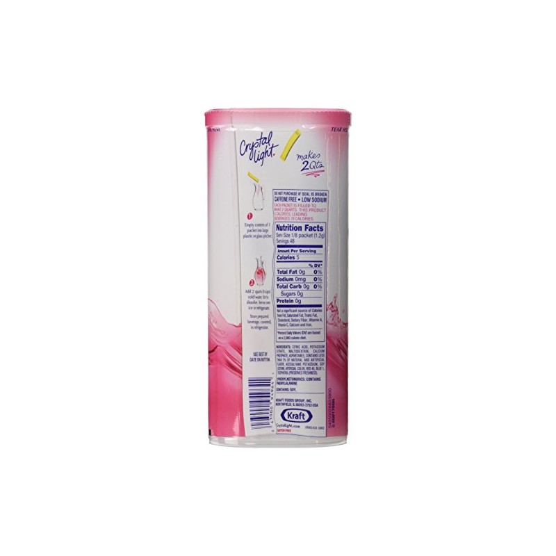 Crystal Light Raspberry Lemonade Drink Mix (Makes 12-Quarts), 1.8-Ounces Canisters