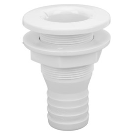 Thru Hull Fitting, 1‑1/2in Plastic Marine Thru Hull Exhaust Fittings Boat Through Hull Connection Boat Drain Outlet Plug for Boats Marines(white) Boat/Yacht Spare Parts