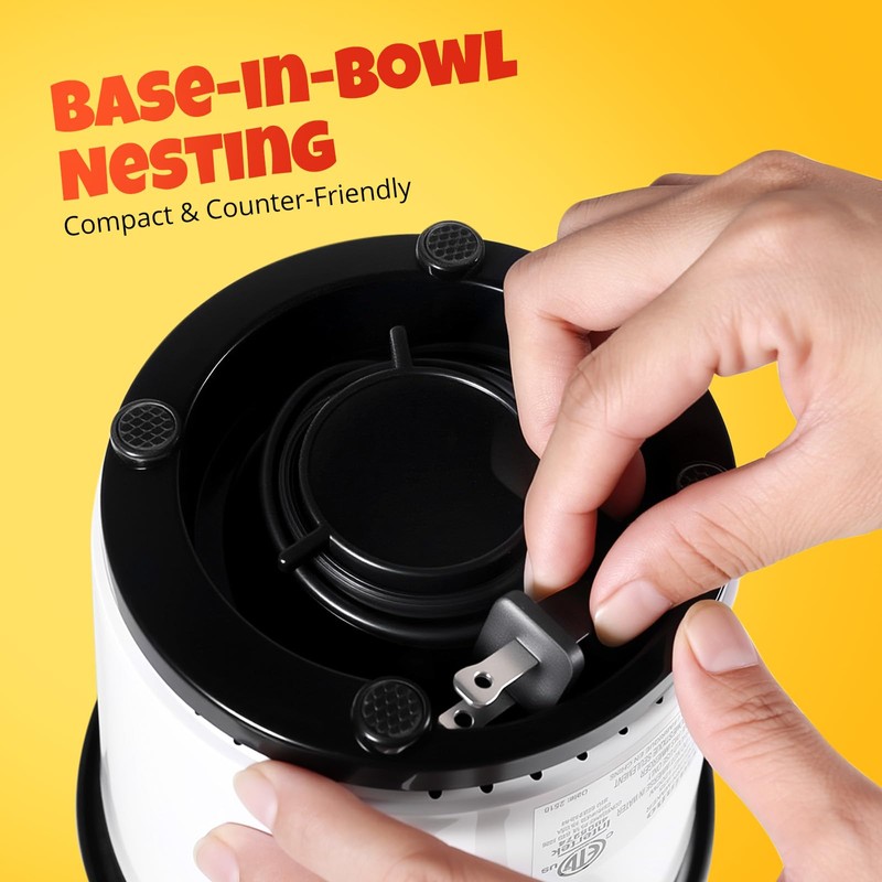 Hot Air Popcorn Popper with Serving Bowl for Family Gathering