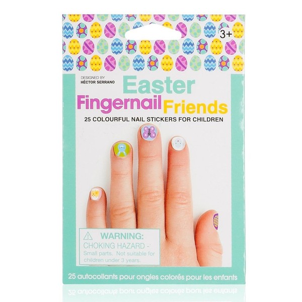 Wrapables NPW Fingernail Friends Easter Nail Stickers Easter Nail Art for Children Easter Party Favor (2 Packs / 50 Stickers)