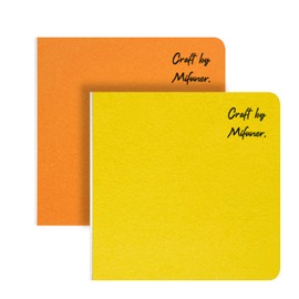 2 Pcs Watercolor Sketchbook,3.9x3.9 Inch Portable Square Mini Watercolor Notebook, 124 Pages Watercolor Textured Drawing Papers, 300 GSM (140lb) Art Paper Sketchbook.Orange&Yellow