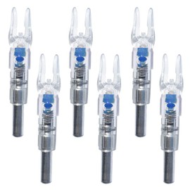 G-Archery 6PCS-S Lighted Nocks for Arrows with .244/6.2mm Inside Diameter Compound Bow Arrow Nock for Hunting Shooting