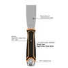 ROLLINGDOG 1.5 Inch Stiff Putty Knife - Stainless Steel Chisel