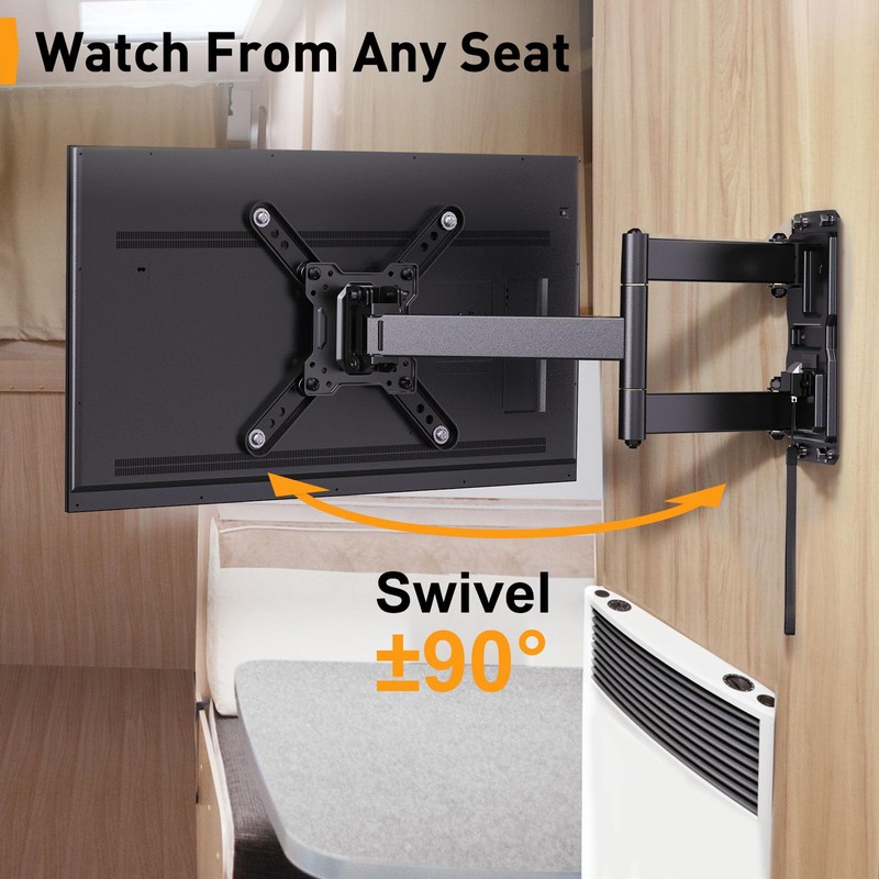 Perlegear Lockable RV TV Mount for 13–43 inch TVs up