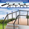 Zylorix 1Pack 4FT Stainless Steel Black Handrail for Cable Railing