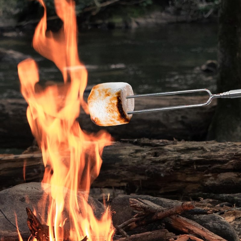 Telescoping Marshmallow Roasting Sticks - 2 Pack Smores Skewers for