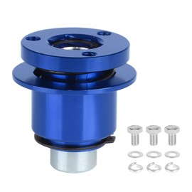 CNSPEED 3 Hole Steering Wheel Quick Release Hub Adapter, Car Universal 360 Degree Steering Wheel Quick Release Disconnect Hub Fast Disassembly (Blue)