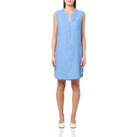 NIC+ZOE Women's Rumba Linen Throw ON Dress, Blue Mix