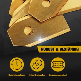 Blade Blades Compatible for Gardena, for Husqvarna Automower, for Yard Force, for Ecovacs, for Segway Robotic Lawnmower - Titanium LongLife 0.75 mm, Pieces: 30