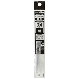 Pentel Gel Ballpoint Pen Refill for Energel Black Ink, 0.4mm Point (XLRN4-A)