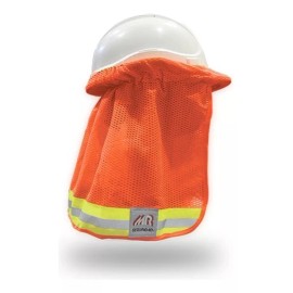 MR Cubre Nuca Para Casco De Alta Visibilidad Sombra Nuquera Color Naranja