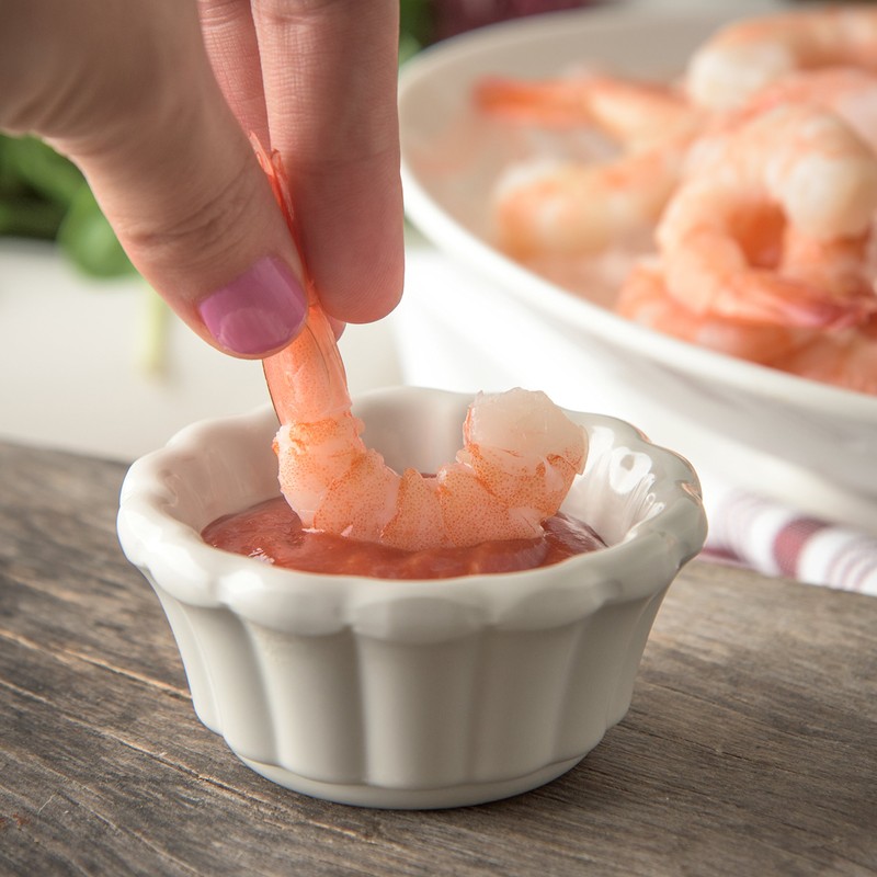 Carlisle FoodService Products 4394342 Melamine Scalloped Ramekin, 2 oz, Bone