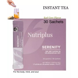 Nutriplus Serenity Earl Grey Flavored Instant Tea -No Caffeine Unsweetened Tea
