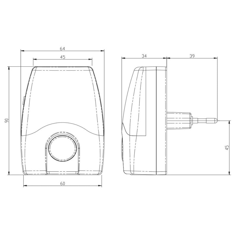 MeLiTec Set of 2 LED Plug in Night Light N16