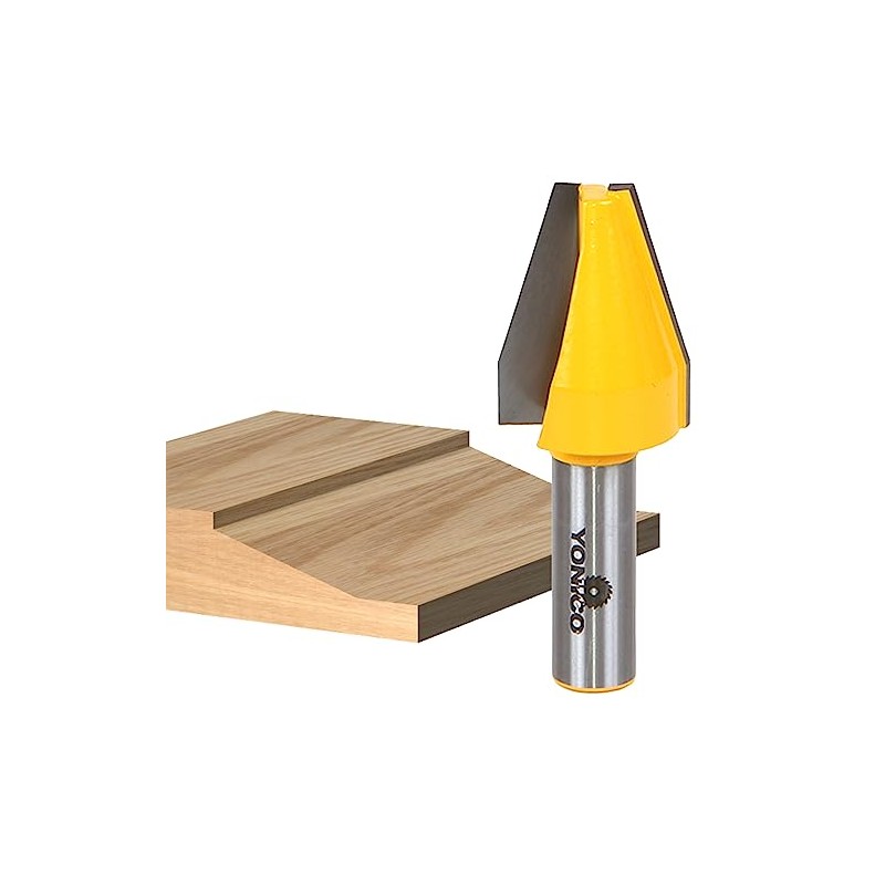 YONICO Raised Panel Cabinet Door Router Bits Vertical Bevel 1/2-Inch