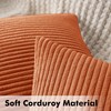 MIULEE Set of 2 Striped Corduroy Square Throw Pillow Case