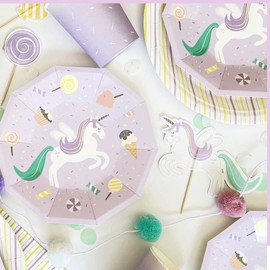 Sweet Unicorn Toppers (Set of 12) | Unicorn Cupcake Toppers Picks | Candyland Party Supplies | Unicorn Party Decorations | Ice cream party