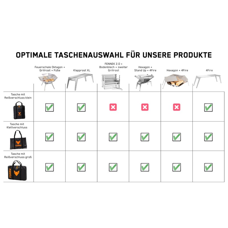 Bag for FENNEK Octagon Fire Bowl | Very Robust Tarpaulin