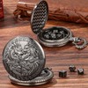 Mini DND Dice Set, Steampunk Retro Five Dragon Heads Pocket