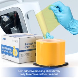 JMU Barrier Film 6 Rolls, Barrier Film Tattoo 4" x 6" Barrier Tape, Dental Barrier Film Roll, Yellow
