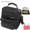 FlowFly Insulated Lunch Bag Adult Lunch Box Large Tote Double