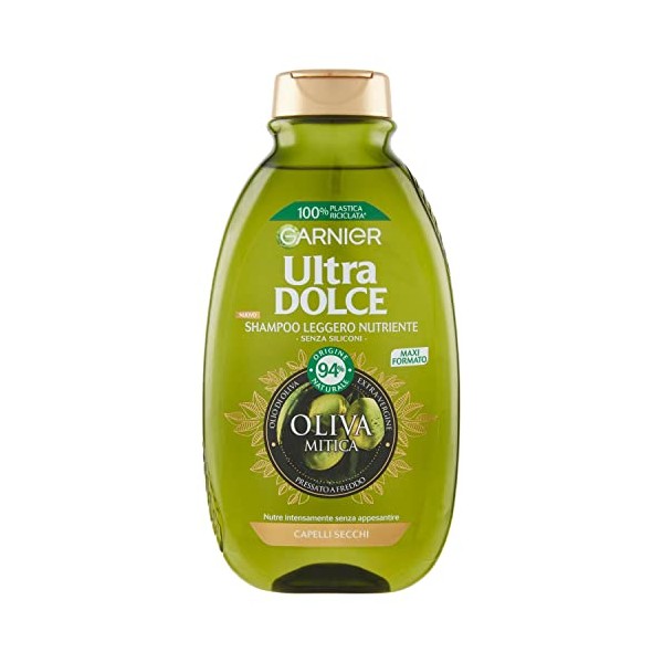 Garnier Ultra Dolce Mythische Oliven-Shampoo, Balsam fÃ¼r verdorbenes und sensibilisiertes Haar, 300 ml