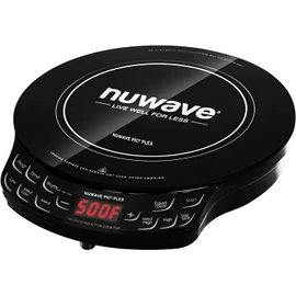 Nuwave Flex Precision Induction Cooktop, 10.25” Shatter-Proof Ceramic Glass, 6.5” Heating Coil, 45 Temps from 100°F to 500°F, 3 Wattage Settings 600, 900 & 1300 Watts, Black