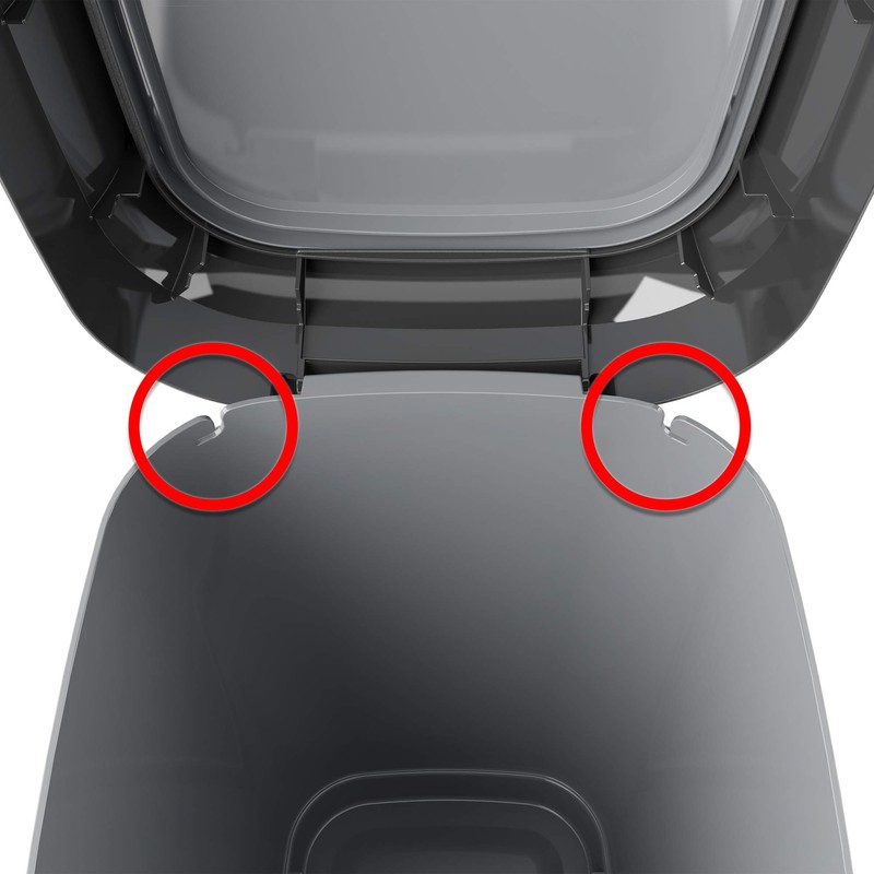 Kis" Dual Swing Waste Container, Grey/Anthracite, 19 x 25 x