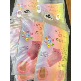 Heel NEW NuBra Magic Heel Gel Moisturizing Socks, Pink 1 PAIR